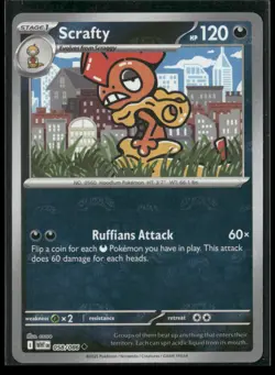 Scrafty (Master Ball Pattern) 058/086 Uncommon White Flare Pokemon NM/M - Image 1