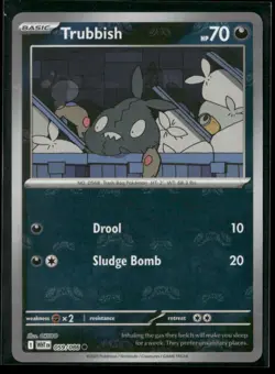 Trubbish (Master Ball Pattern) 059/086 Common White Flare Pokemon NM/M - Image 1