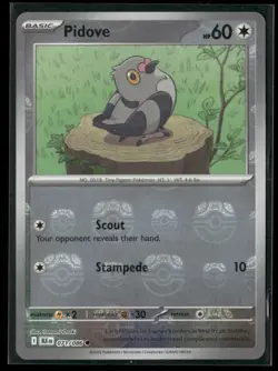Pidove (Master Ball Pattern) 071/086 Holo Common Black Bolt Pokemon NM/M - Image 1