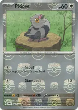 Pidove (Master Ball Pattern) 071/086 Holo Common Black Bolt Pokemon NM/M - Image 4