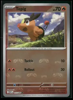 Tepig (Master Ball Pattern) 011/086 Common White Flare Pokemon NM/M - Image 1