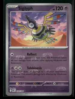 Sigilyph (Master Ball Pattern) 038/086 Uncommon White Flare Pokemon NM/M - Image 1