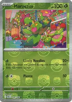 Maractus (Master Ball Pattern) 008/086 Holo Common Black Bolt Pokemon NM/M - Image 4