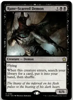 MTG Rune-Scarred Demon R Foundations 184 LP - Image 1