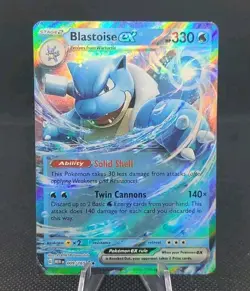 Pokemon TCG Blastoise ex 009/165 Scarlet & Violet 151 - Image 1