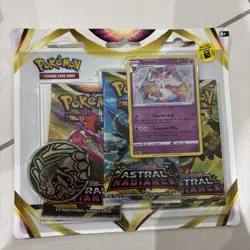 Pokemon TCG Sword and Shield Astral Radiance - Sylveon - 3 Booster Blister Packs - Image 1