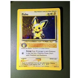 Pokemon Company Pichu Neo Genesis 2000 Holo Rare English Unlimited 30 HP 12/111 - Image 1