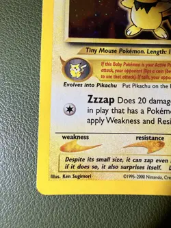 Pokemon Company Pichu Neo Genesis 2000 Holo Rare English Unlimited 30 HP 12/111 - Image 4