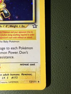 Pokemon Company Pichu Neo Genesis 2000 Holo Rare English Unlimited 30 HP 12/111 - Image 5