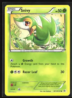 Pokemon TCG - Snivy Holo Common Legendary Treasures: Radiant Collection RC1/RC25 - Image 1