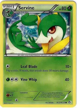LP Pokemon TCG Radiant Collection Servine Common Holo - Image 1