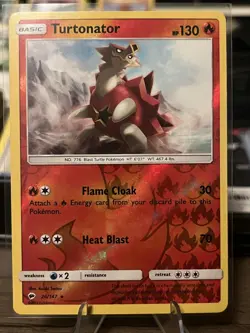 Pokemon TCG Turtonator 26/147 Reverse Holo Fire Rare Moderately Played - Image 1
