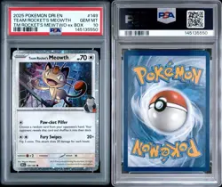 PSA 10 - Team Rockets Meowth 149/182 Cosmo Holo Promo Pokemon TCG - Image 3