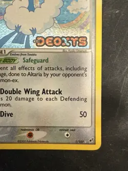 Pokemon TCG Altaria #1/107 Deoxys Reverse Holo Stamp - Image 4
