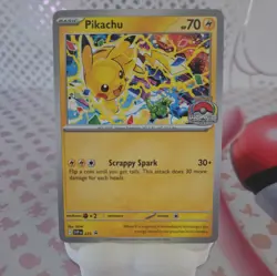 Pokemon TCG - Pikachu SVP 225 - World Championship 2025 Stamp - Black Star Promo - Image 1