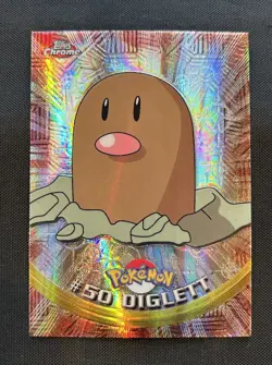 2000 Topps Chrome Pokemon Diglett Spectra #50 - NM - Image 1