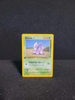 Pokemon Karte Nidoran - 1. Edition - 55/102 Basis Set - Image 1