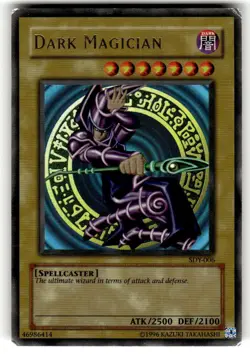 Yugioh Dark Magician SDY-006 Ultra Rare MP Creases - Image 1