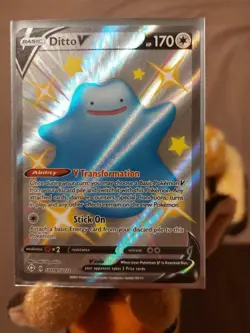 SV118/SV122 Ditto V Holo Full Art Shiny Vault Shining Fates Pokemon Card - Mint - Image 1
