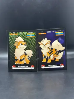 Growlithe Arcanine Creasler Cards Set Of 2 - Image 1