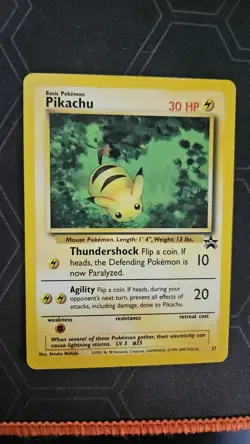Pikachu 27 WOTC Black Star Promo Pokemon Card MP - Image 1