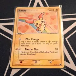 Pokemon Plusle 69/101 EX Hidden Legends Common Regular Basic 50 HP 2004 Card - Image 1