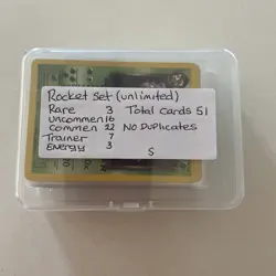 Pokemon TCG Team Rocket Bundle 51 Cards No Duplicates WOTC Vintage 1999 - Image 1