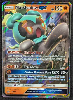 Marshadow GX 2017 Black Star Promo Full Art Ultra Rare Pokemon Card SM59 (NM) - Image 1