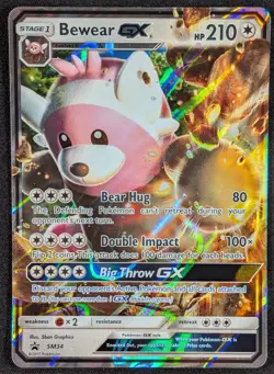 Bewear GX 2017 Black Star Promo Full Art Ultra Rare Pokemon Card SM34 (NM) - Image 1