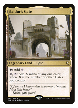 MTG - 1 x Baldur's Gate - Rare Legendary Land - Commander Legends (CLB) - M/NM - Image 1