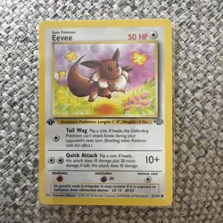 Pokemon Cards Eevee 51/64 1st Edition Jungle Common NM - Image 1