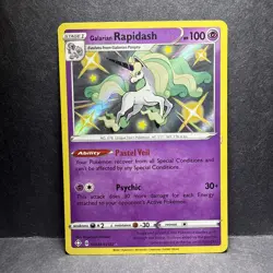 Pokemon TCG Galarian Rapidash SV048/SV122 Shining Fates Holo 100 HP English - Image 1