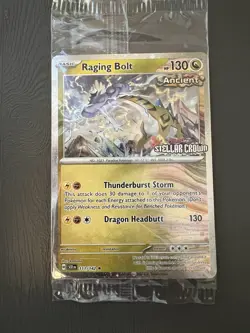 SEALED Pokemon Raging Bolt 111/142 Stellar Crown Best Buy Cosmos Holo Promo - Image 1