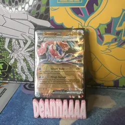 Pokemon TCG Greninja EX Twilight Masquerade Double Rare Card TWM 106/167 - Image 1
