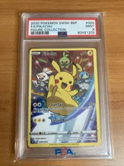 Pokemon PIKACHU #SWSH020 Figure Collection Promo - 2020 Sword & Shield NM PSA 9 - Image 1