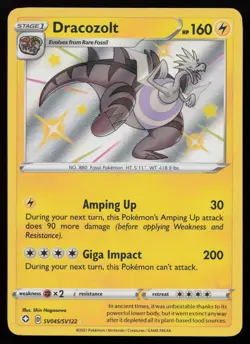 Dracozolt SV045/SV122 Shiny Rare Shining Fates Shiny Vault Pokemon NM - Image 1