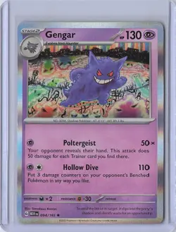 Gengar # 094/165 Holo Rare - Scarlet And Violet 151 Pokemon - Image 1
