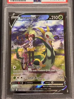 2022 Pokemon Silver Tempest Serperior V Trainer Gallery Holo #TG13/TG30 PSA 10 - Image 3