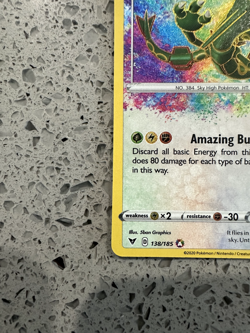 Pokemon TCG Rayquaza Vivid Voltage 138/185 Holo Amazing Rare - Image 5