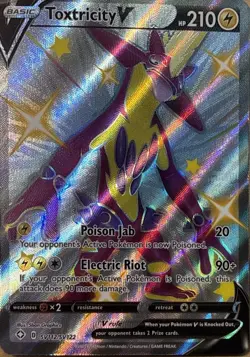 Toxtricity V SV112/SV122 Holo V Rare Shining Fates Shiny Vault Pokemon NM - Image 1