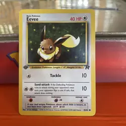 Pokemon TCG Eevee 55/82 1st Edition Team Rocket Common WOTC vintage - Image 3
