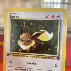 Pokemon TCG Eevee 55/82 1st Edition Team Rocket Common WOTC vintage - Image 4