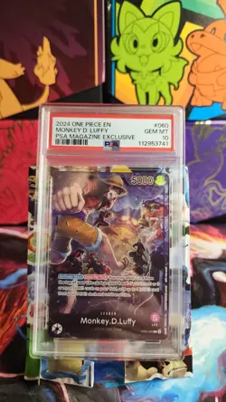 2024 One Piece Promo PSA Magazine Exclusive OP05-060 Monkey D. Luffy PSA 10 - Image 1