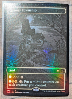 2021 MTG SECRET LAIR DROP SHOWCASE: MIDNIGHT HUNT FOIL #357 GAVONY TOWNSHIP - Image 1