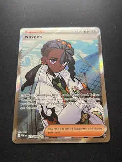 Pokemon TCG Naveen Full Art Trainer Card Perfect Order 112/088 - Image 1