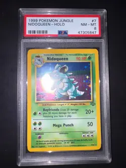 PSA 8 Pokemon Card Nidoqueen Jungle Holo Rare #7 ENG - Image 2