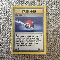 Poke Ball 1st Edition Jungle Set 64/64 Pokemon Card - NEAR MINT - Image 1