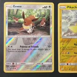 Pokemon Cosmic Eclipse Pikachu Reverse Holo & Ultra Prism Eevee Reverse Holo NM - Image 2