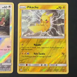 Pokemon Cosmic Eclipse Pikachu Reverse Holo & Ultra Prism Eevee Reverse Holo NM - Image 3