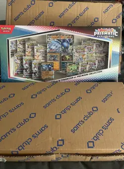 Pokemon TCG Prismatic Evolutions Lucario Ex + Tyranitar Ex Premium Collection - Image 1